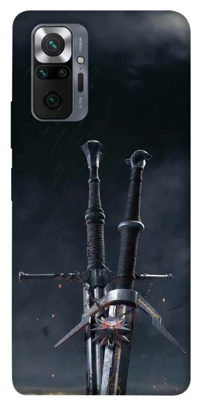 Чехол на Xiaomi Redmi Note 10 Pro Мечи Ведьмака фото 1 из 1
