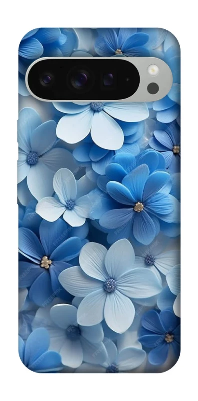 Чехол на Google Pixel 9 Pro XL Синие цветы фото 1 из 1