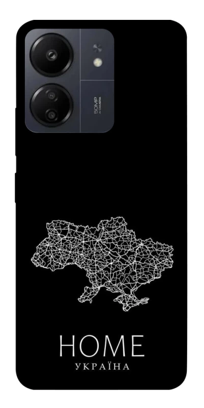 Чохол на Xiaomi Redmi 13C Ukraine black map фото 1 з 1