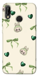Чохол на Huawei P20 Lite Labubu Green Heart фото 1 Чохол на Huawei P20 Lite Labubu Green Heart фото 1 з 1