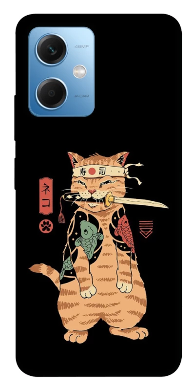 Чохол на Xiaomi Poco X5 5G Кіт-самурай фото 1 з 1
