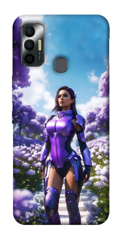 Чохол на TECNO Spark 7 Cyber space girl ver.4 фото 1 з 1
