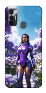Чехол на TECNO Spark 7 Cyber space girl ver.4 фото 1 из 1
