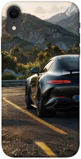 Чехол на Apple iPhone XR (6.1") Car in the mountains фото 1 из 1