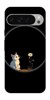 Чехол на Google Pixel 9 Pro XL Cat and flower фото 1 из 1