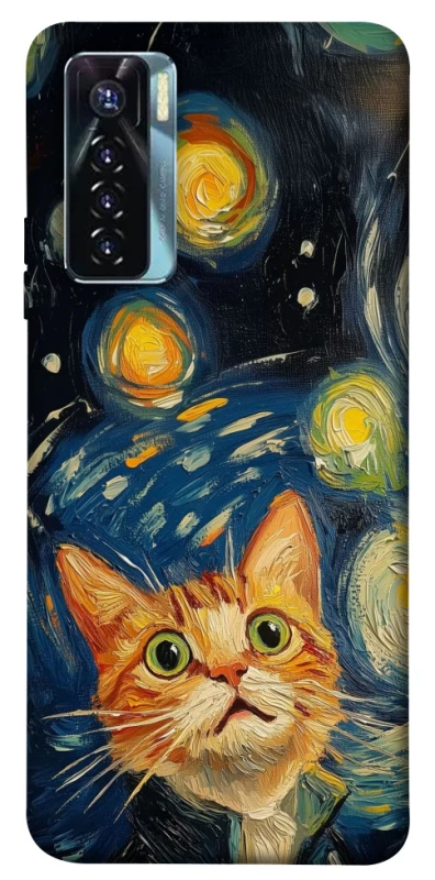 Чехол на TECNO Camon 17 Pro paint cat фото 1 из 1