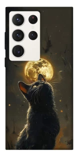Чохол на Samsung Galaxy S23 Ultra Кіт під місяцем v2 фото 1 з 1