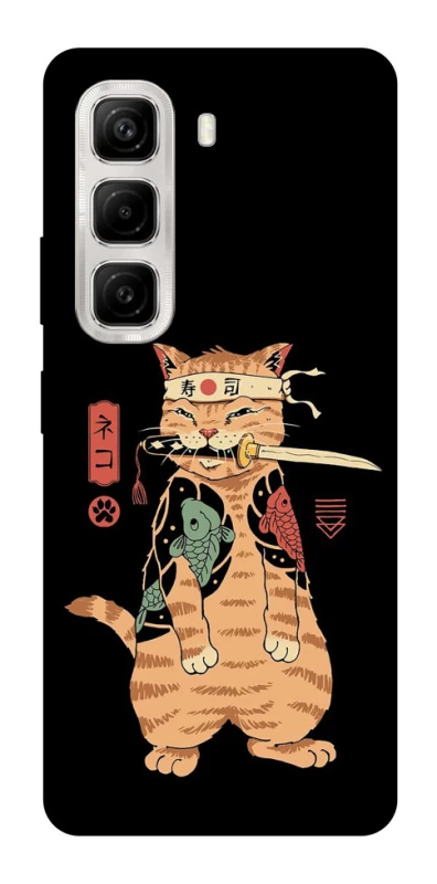 Чохол на Infinix Hot 50 4G Кіт-самурай фото 1 з 1
