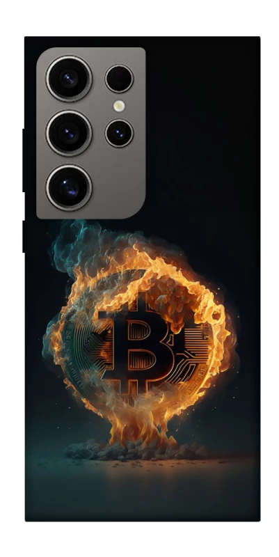 Чохол на Samsung Galaxy S24 Ultra Fire Bitcoin фото 1 з 1