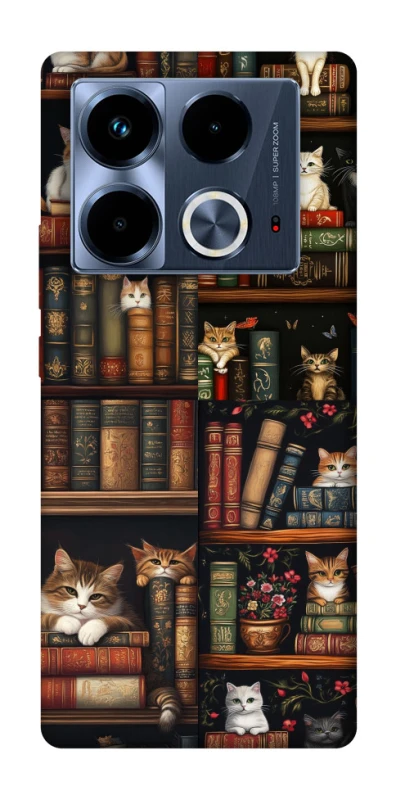 Чохол на Infinix Note 40 4G Cats & Books фото 1 з 1