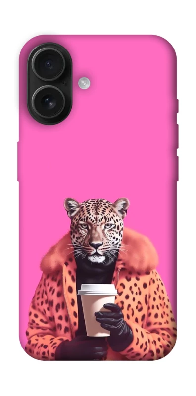 Чехол на Apple iPhone 16 Леопард с кофе фото 1 из 1