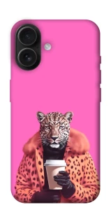 Чехол на Apple iPhone 16 Леопард с кофе фото 1 из 1