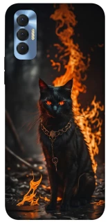 Чехол на TECNO Spark 8P Огненный кот фото 1 из 1