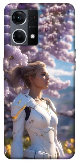 Чехол на Oppo Reno 7 4G Cyber space girl ver.1 фото 1 из 1