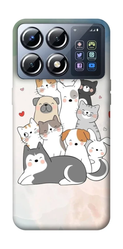 Чохол на Xiaomi POCO X8 Pro Funny Pets ver.2 фото 1 з 1