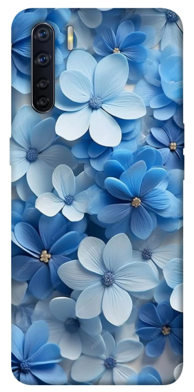 Чехол на Oppo A91 Синие цветы фото 1 из 1