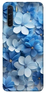 Чехол на Oppo A91 Синие цветы фото 1 из 1