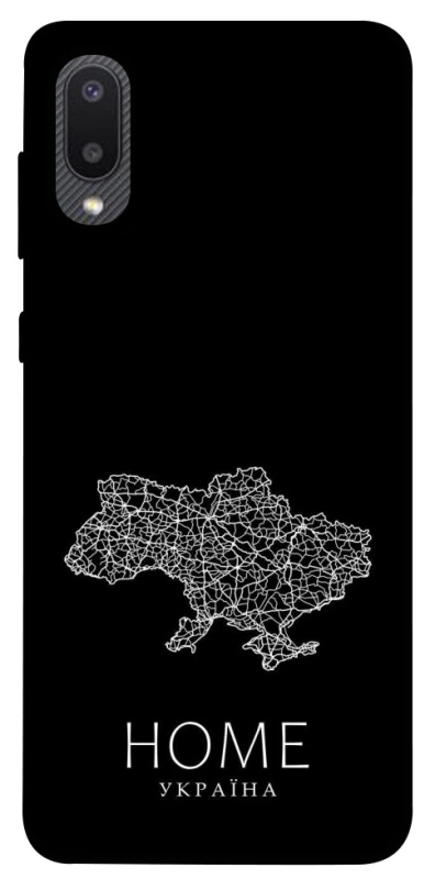 Чохол на Samsung Galaxy A02 Ukraine black map фото 1 з 1