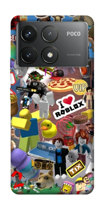 Чохол на Xiaomi Poco F6 Pro Roblox collage ver.5 фото 1 з 1