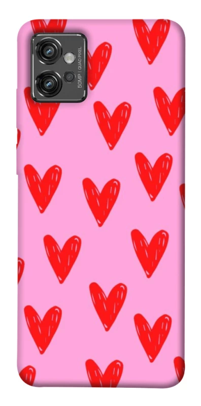 Чохол на Motorola Moto G32 Red hearts 2 фото 1 з 1