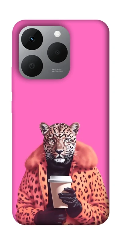 Чохол на Realme 15T Леопард з кавою фото 1 з 1