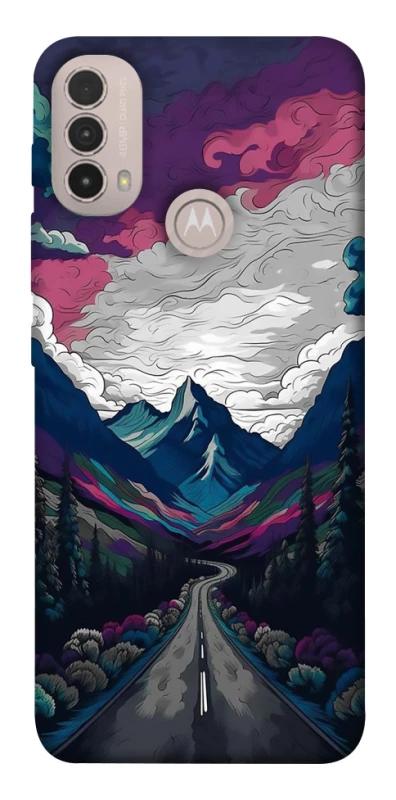 Чехол на Motorola Moto E40 Нарисованные горы фото 1 из 1