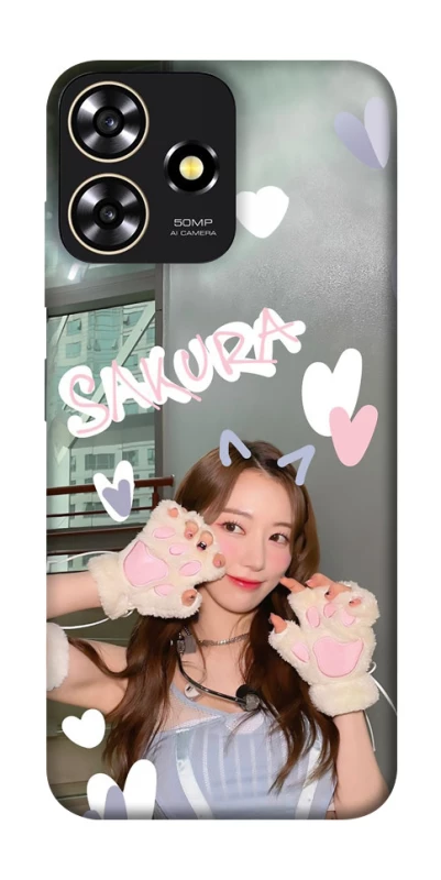 Чехол на ZTE Blade A73 4G Sakura - LE SSERAFIM фото 1 из 1