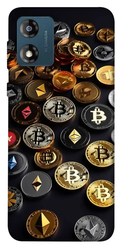 Чехол на Motorola Moto E13 Many coins фото 1 из 1