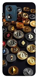 Чехол на Motorola Moto E13 Many coins фото 1 из 1