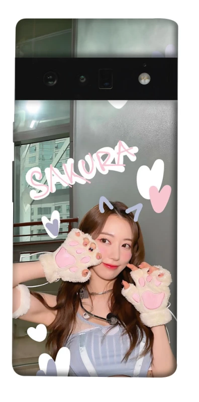 Чехол на Google Pixel 6 Pro Sakura - LE SSERAFIM фото 1 из 1