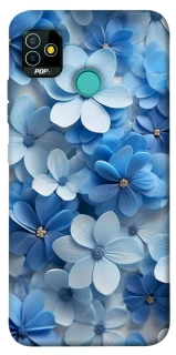 Чехол на TECNO POP 5 Синие цветы фото 1 из 1