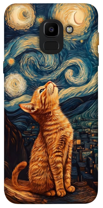 Чохол на Samsung J600F Galaxy J6 (2018) van gogh cat фото 1 з 1