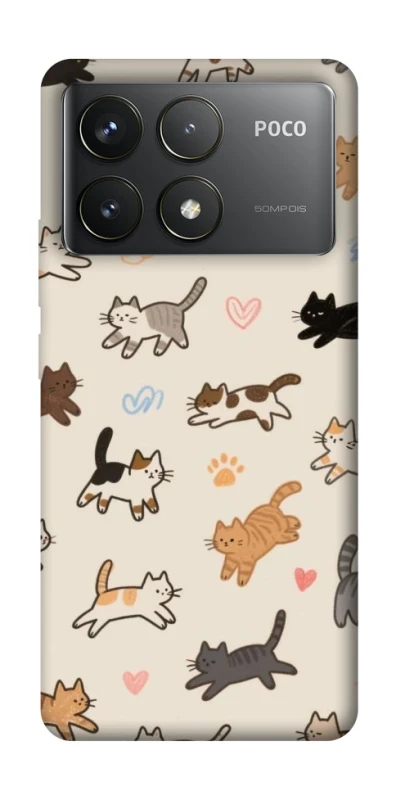 Чохол на Xiaomi Poco F6 Pro Cat style ver.2 фото 1 з 1