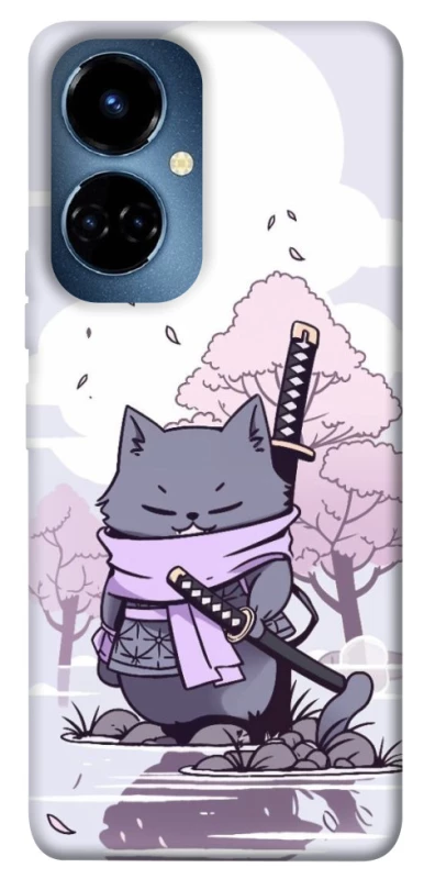 Чохол на TECNO Camon 19 Samurai cat фото 1 з 1