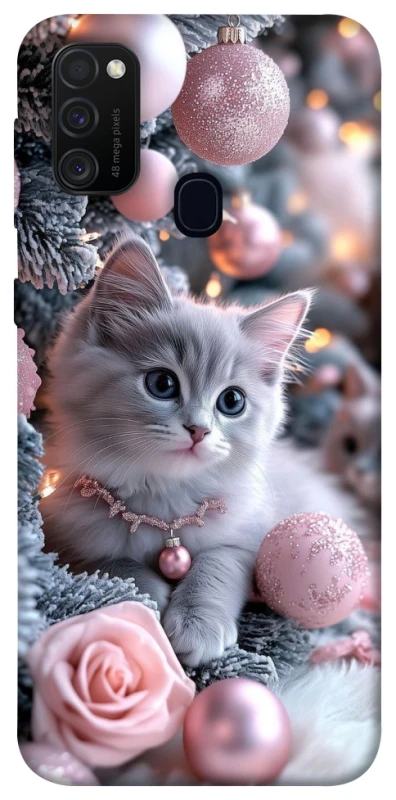 Чохол на Samsung Galaxy M30s / M21 Christmas Kitty фото 1 з 1