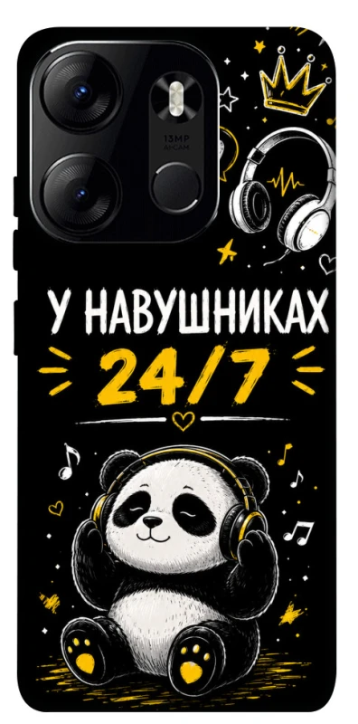 Чехол на Tecno Spark Go 2023 У навушниках 24/7 фото 1 из 1