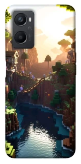 Чохол на Oppo A96 Minecraft sunset фото 1 з 1