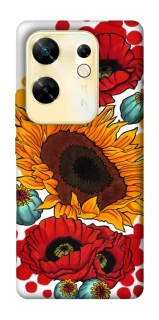 Чехол на Infinix Zero 30 4G Подсолнечники и маки фото 1 из 1