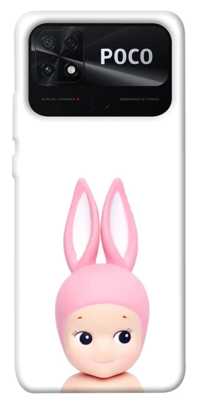 Чохол на Xiaomi Poco C40 Minimal Bunny Peek фото 1 з 1