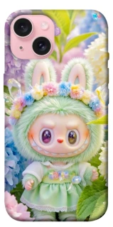 Чехол на Apple iPhone 15 (6.1") Labubu & Flowers ver.2 фото 1 из 1