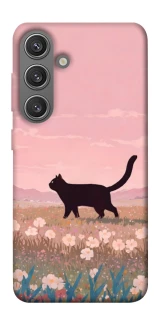 Чехол на Samsung Galaxy S24+ cat on a field фото 1 из 1