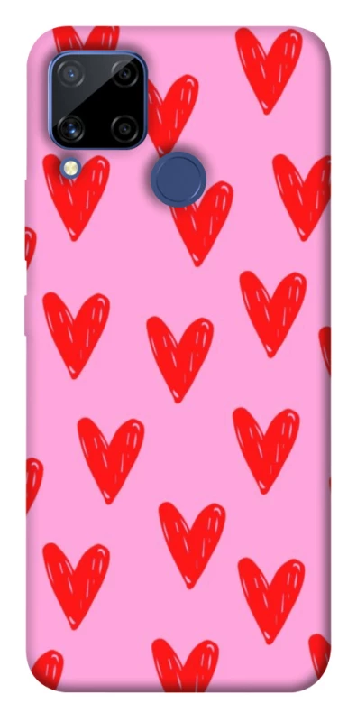 Чехол на Realme C15 Red hearts 2 фото 1 из 1