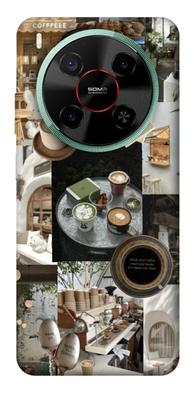 Чохол на ZTE Nubia V70 Max Coffee collage ver.4 фото 1 з 1
