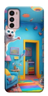 Чохол на Motorola Moto G42 crazy cat фото 1 з 1