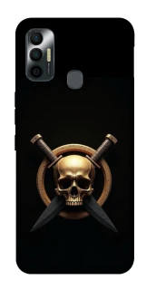 Чехол на TECNO Spark 7 Golden Skull фото 1 из 1