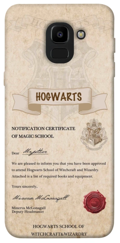 Чехол на Samsung J600F Galaxy J6 (2018) The Hogwarts acceptance letter фото 1 из 1