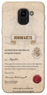 Чехол на Samsung J600F Galaxy J6 (2018) The Hogwarts acceptance letter фото 1 из 1