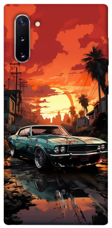 Чехол на Samsung Galaxy Note 10 Car at sunset фото 1 из 1