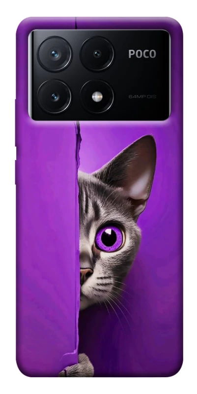 Чохол на Xiaomi Poco X6 Кіт-підглядач фото 1 з 1