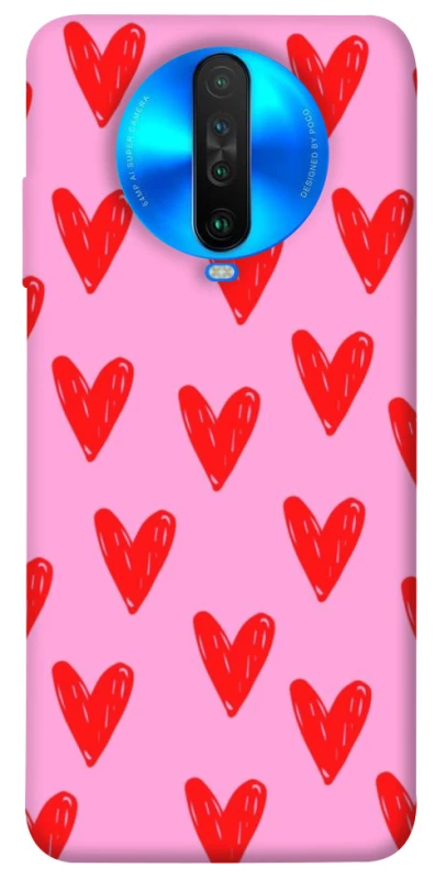 Чохол на Xiaomi Poco X2 Red hearts 2 фото 1 з 1